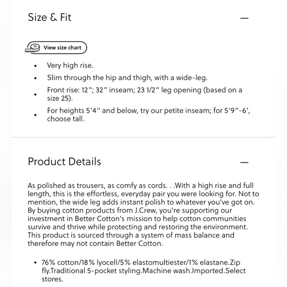 J. Crew Wide Leg Corduroy Trouser - Picture 2 of 5